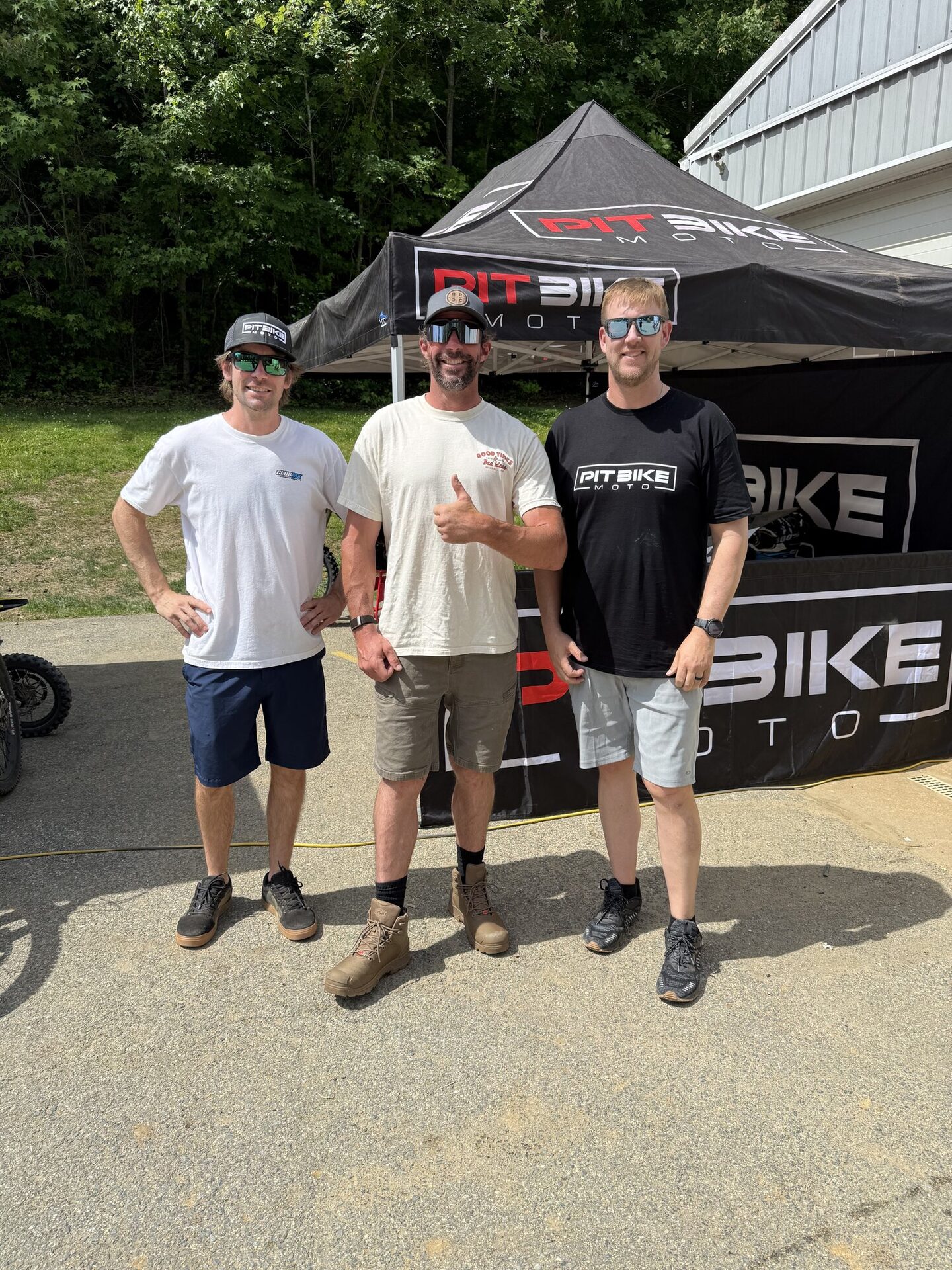 Travis Pastrana with the Pit Bike Moto crew